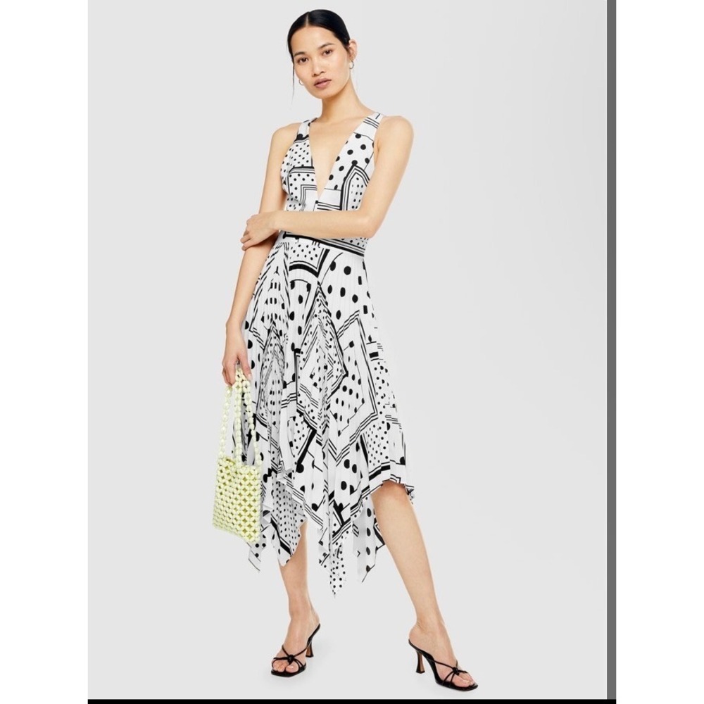 euro midi polka dot dress